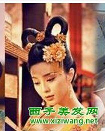 飞仙髻图片,古典美韵，穿越时空的发型艺术